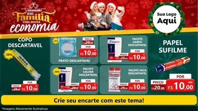 Modelo de TV para TV Horizontal com o tema Momento em Família (Natal) para Embalagens