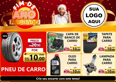Modelo de Encarte para Encarte A4 Horizontal com o tema Fim de Ano Premiado para Auto peças
