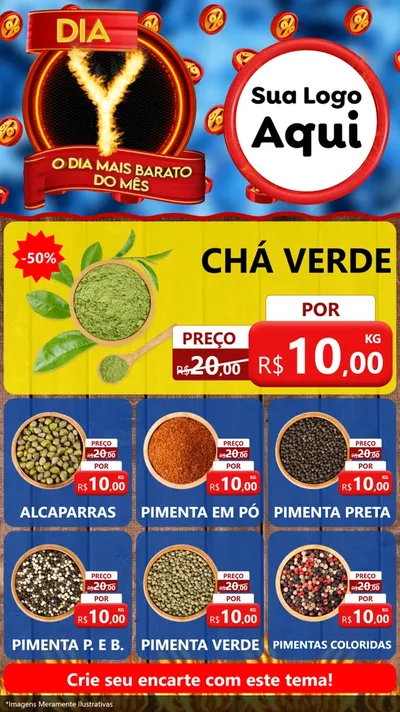 Modelo de Rede Social para Stories com o tema Dia Y - O Dia Mais Barato Do Mês para Produtos Naturais
