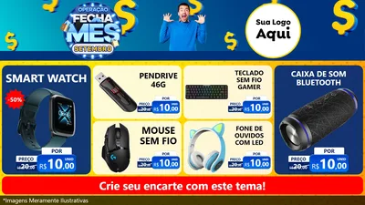 Modelo de TV para TV Horizontal com o tema Operação Fecha Mês Setembro para Informática
