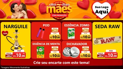 Modelo de TV para TV Horizontal com o tema Dia das Mães com Promoção para Tabacaria