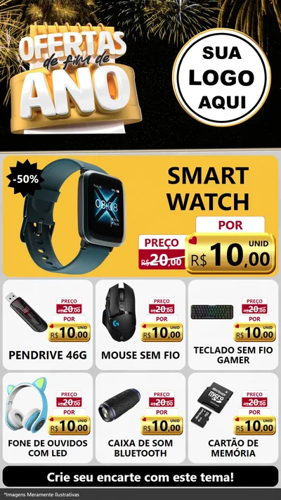 Modelo de Rede Social para Stories com o tema Ofertas de Fim de Ano para Informática