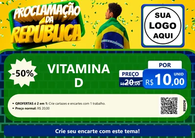 Modelo de Cartaz para Cartaz A4 Horizontal com o tema Proclamação da República para Farmácia