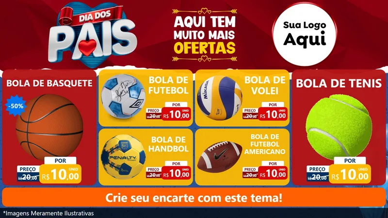 Modelo de TV para TV Horizontal com o tema Dia dos Pais para Artigos Esportivos