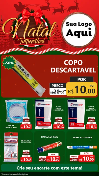 Modelo de Rede Social para Stories com o tema Natal Imperdível para Embalagens