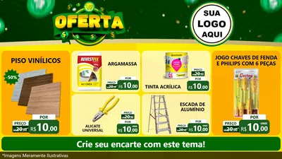 Modelo de TV para TV Horizontal com o tema Oferta para Material para Construção