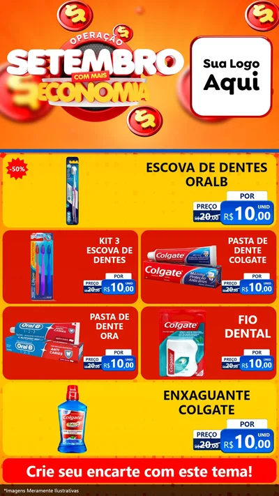 Modelo de TV para TV Vertical com o tema Operação Setembro Com Muita Economia para Higiene Pessoal