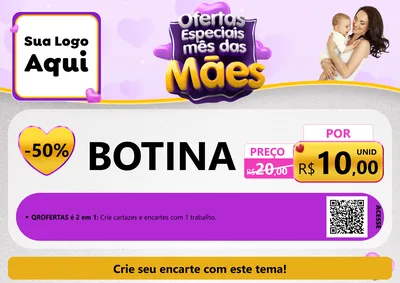 Modelo de Cartaz para Cartaz A4 Horizontal com o tema Ofertas Especiais - Mês das Mães para Agropecuária