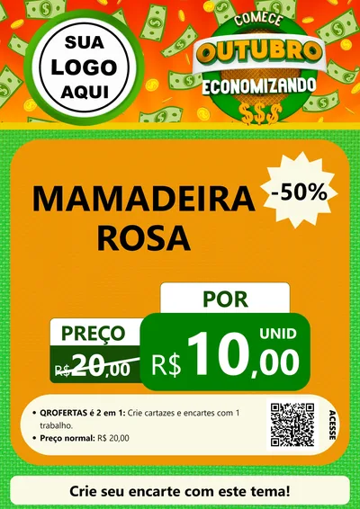 Modelo de Cartaz para Cartaz A4 Vertical com o tema Comece Outubro Economizando para Bebês