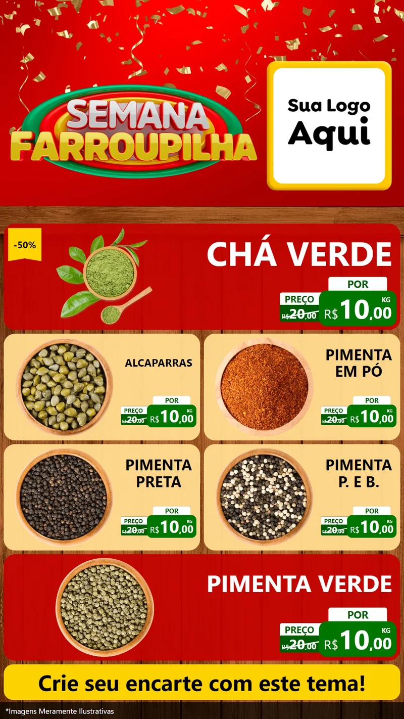 Modelo de TV para TV Vertical com o tema Semana Farroupilha para Produtos Naturais