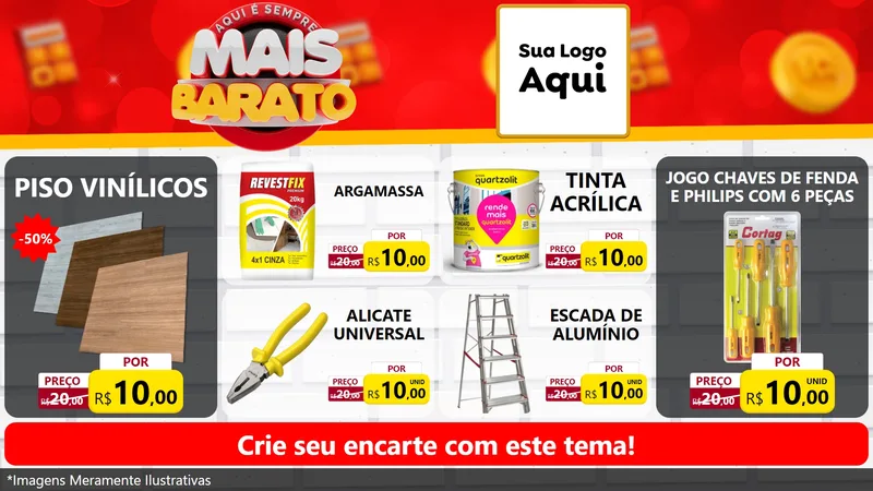 Modelo de TV para TV Horizontal com o tema Mais Barato para Material para Construção