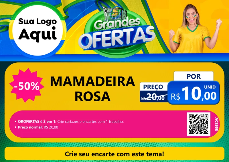Modelo de Cartaz para Cartaz A4 Horizontal com o tema Grandes Ofertas para Bebês