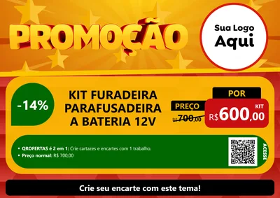 Modelo de Cartaz para Cartaz A4 Horizontal com o tema Promoção para Maquinas e Ferramentas