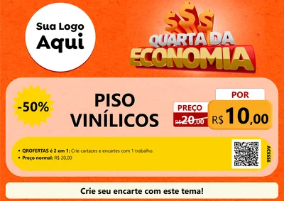 Modelo de Cartaz para Cartaz A4 Horizontal com o tema Quarta da Economia para Material para Construção