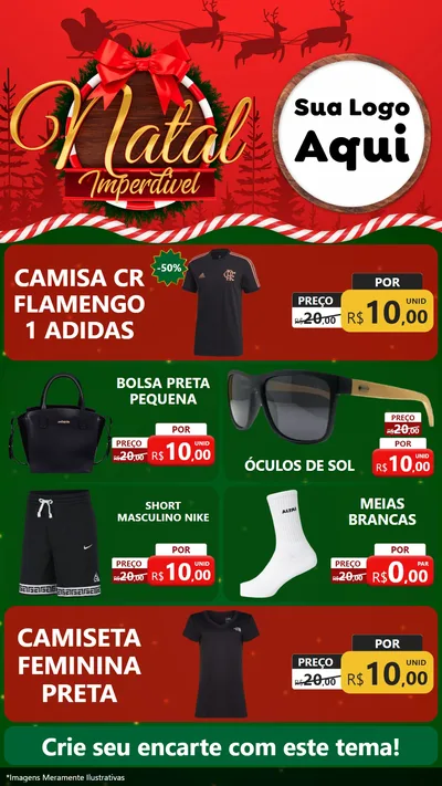 Modelo de TV para TV Vertical com o tema Natal Imperdível para Roupas e acessórios