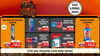 Modelo de TV para TV Horizontal com o tema Black Friday para Higiene Pessoal