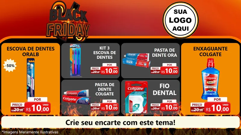 Modelo de TV para TV Horizontal com o tema Black Friday para Higiene Pessoal