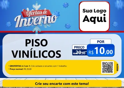 Modelo de Cartaz para Cartaz A4 Horizontal com o tema Ofertas de Inverno para Material para Construção