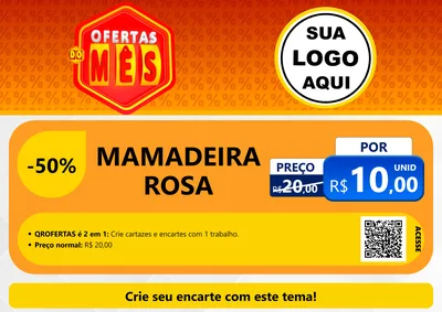 Modelo de Cartaz para Cartaz A4 Horizontal com o tema Ofertas do Mês para Bebês