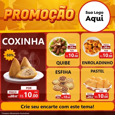 Modelo de Rede Social para Feed Facebook com o tema Promoção para Salgadaria