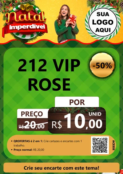 Modelo de Cartaz para Cartaz A4 Vertical com o tema Natal Imperdível para Perfumes