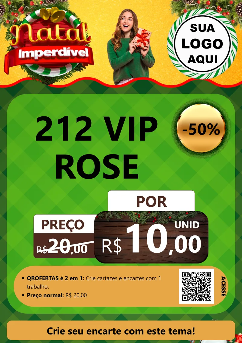 Modelo de Cartaz para Cartaz A4 Vertical com o tema Natal Imperdível para Perfumes