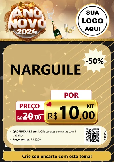 Modelo de Cartaz para Cartaz A4 Vertical com o tema Feliz Ano Novo 2027 para Tabacaria