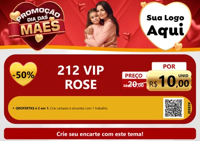 Modelo de Cartaz para Cartaz A4 Horizontal com o tema Promoção Dia das Mães para Perfumes
