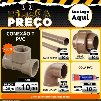 Modelo de Rede Social para Feed Facebook com o tema Esmaga Preço para Tubos e conexões
