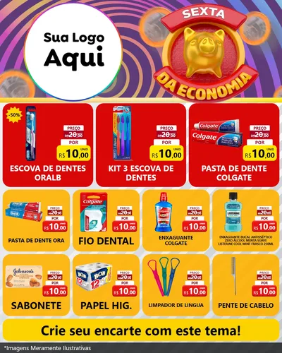Modelo de Rede Social para Feed Instagram com o tema Sexta da Economia para Higiene Pessoal