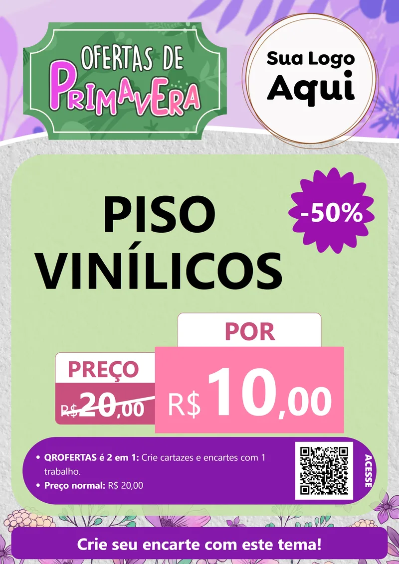 Modelo de Cartaz para Cartaz A4 Vertical com o tema Ofertas de Primavera para Material para Construção