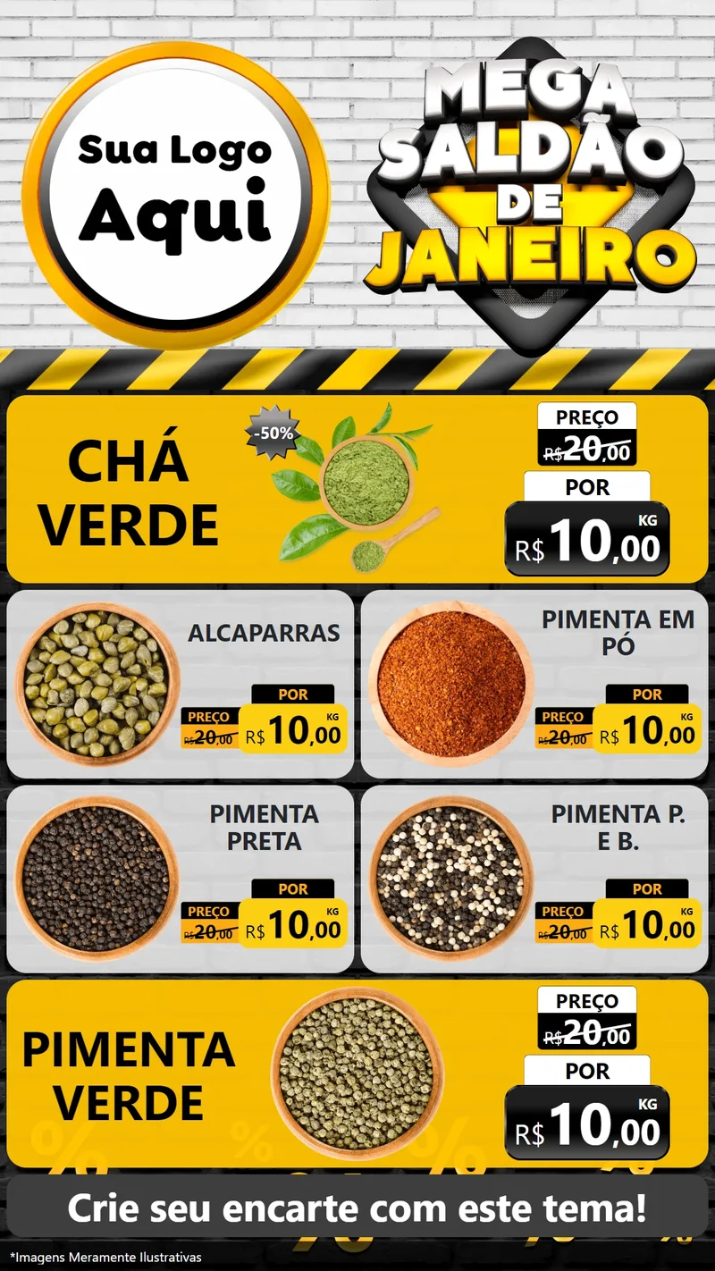 Modelo de TV para TV Vertical com o tema Mega Saldão de Janeiro para Produtos Naturais