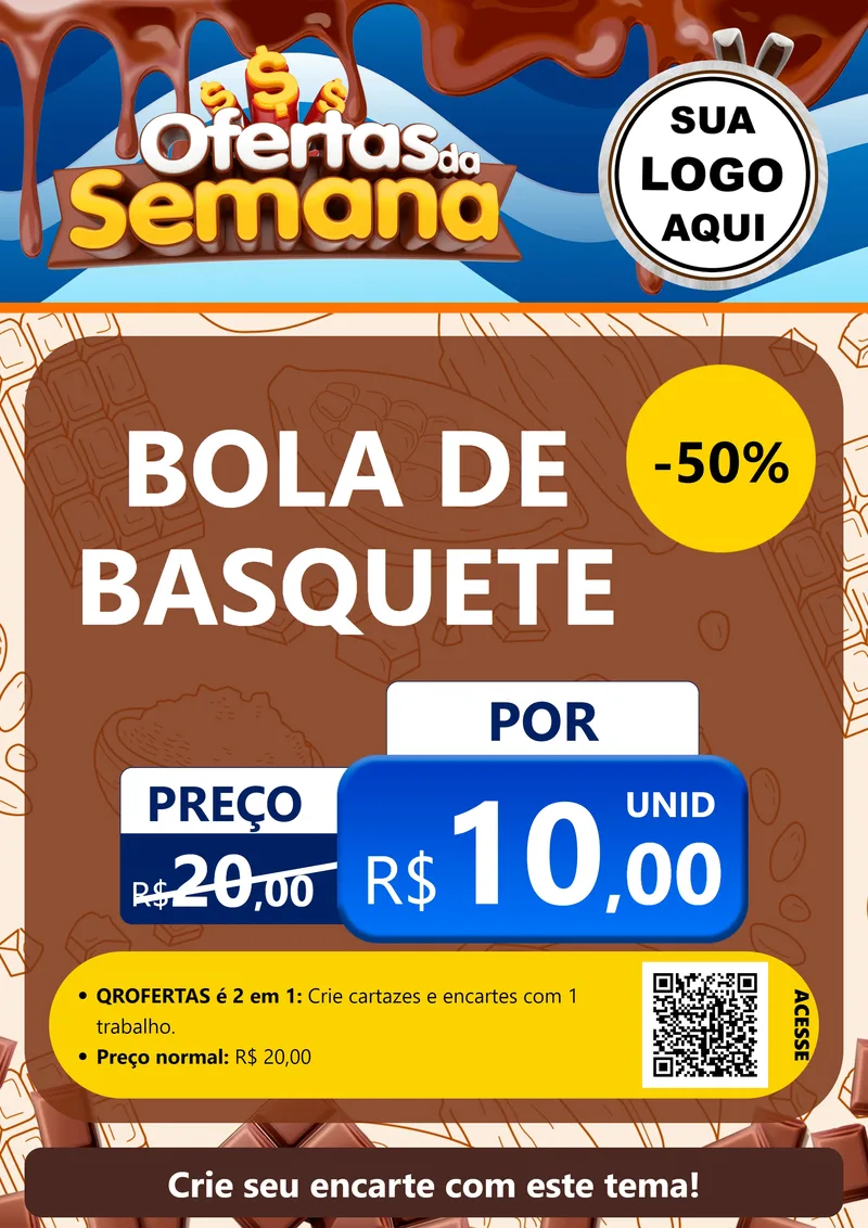 Modelo de Cartaz para Cartaz A4 Vertical com o tema Ofertas da Semana - Páscoa para Artigos Esportivos