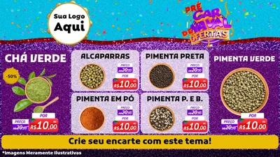 Modelo de TV para TV Horizontal com o tema Pré Carnaval de Ofertas para Produtos Naturais
