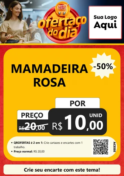 Modelo de Cartaz para Cartaz A4 Vertical com o tema Ofertaço Do Dia para Bebês