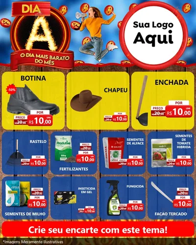 Modelo de Rede Social para Feed Instagram com o tema Dia A - O Dia Mais Barato Do Mês para Agropecuária