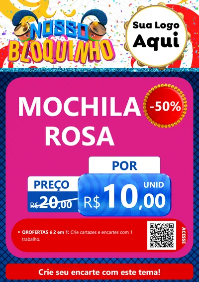 Modelo de Cartaz para Cartaz A4 Vertical com o tema Nosso Bloquinho para Papelaria