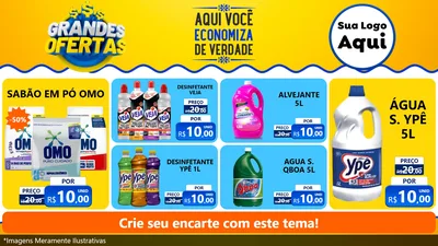 Modelo de TV para TV Horizontal com o tema Grandes Ofertas para Produtos de Limpeza