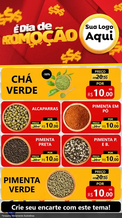 Modelo de TV para TV Vertical com o tema É Dia De Promoção para Produtos Naturais