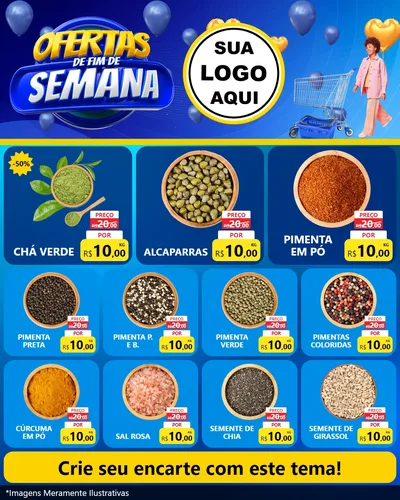 Modelo de Rede Social para Feed Instagram com o tema Ofertas de Fim de Semana para Produtos Naturais