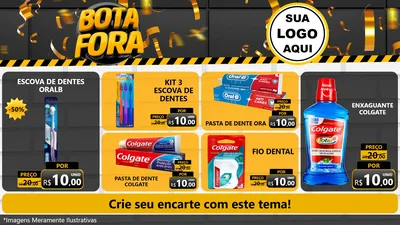 Modelo de TV para TV Horizontal com o tema Bota Fora para Higiene Pessoal