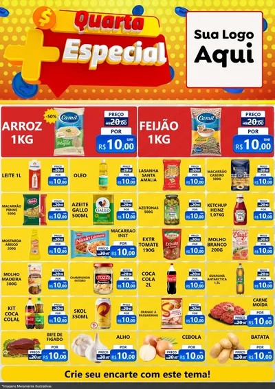 Modelo de Encarte para Encarte A4 Vertical com o tema Quarta Mais Especial para Supermercado