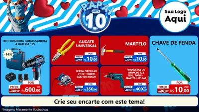 Modelo de TV para TV Horizontal com o tema Papai Nota 10 para Maquinas e Ferramentas