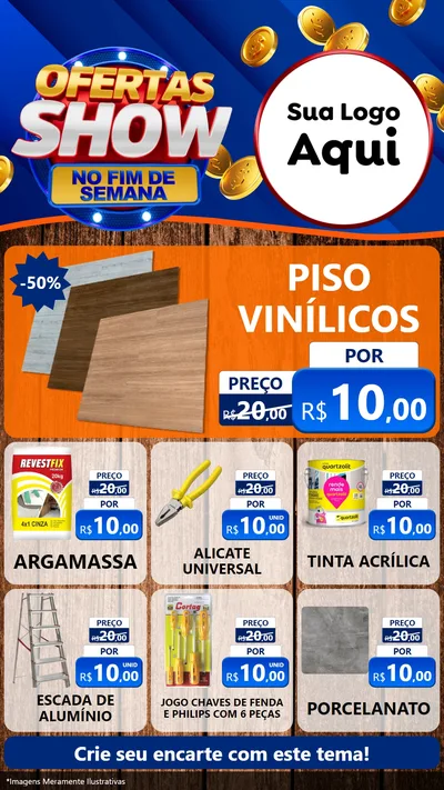 Modelo de Rede Social para Stories com o tema Ofertas Show No Fim De Semana para Material para Construção