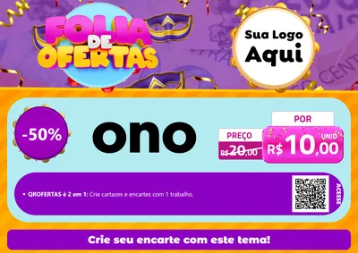 Modelo de Cartaz para Cartaz A4 Horizontal com o tema Folia de Ofertas para Óticas