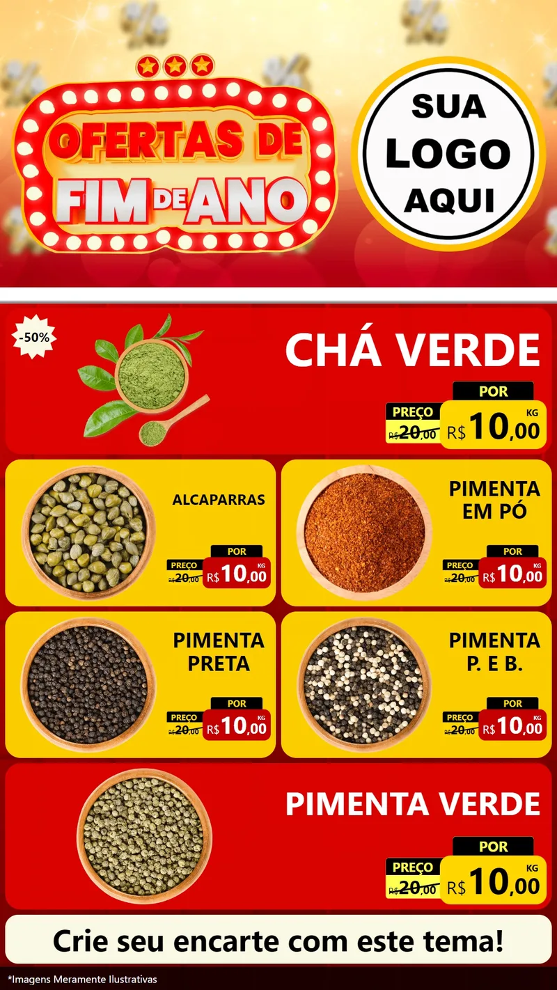 Modelo de TV para TV Vertical com o tema Ofertas de Fim de Ano para Produtos Naturais