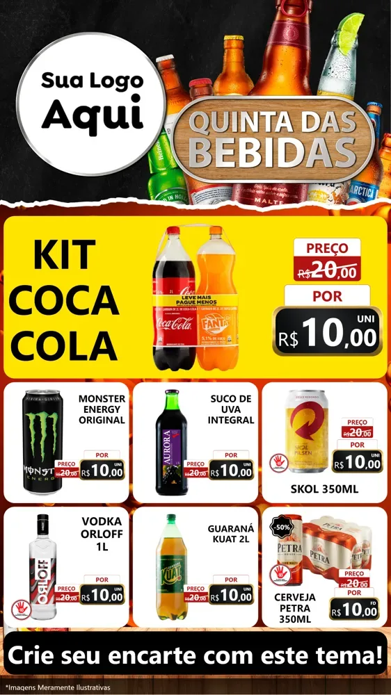Modelo de Rede Social para Stories com o tema Quinta das Bebidas para Distribuidora de bebidas