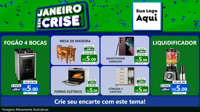 Modelo de TV para TV Horizontal com o tema Janeiro Sem Crise para Móveis e Eletro
