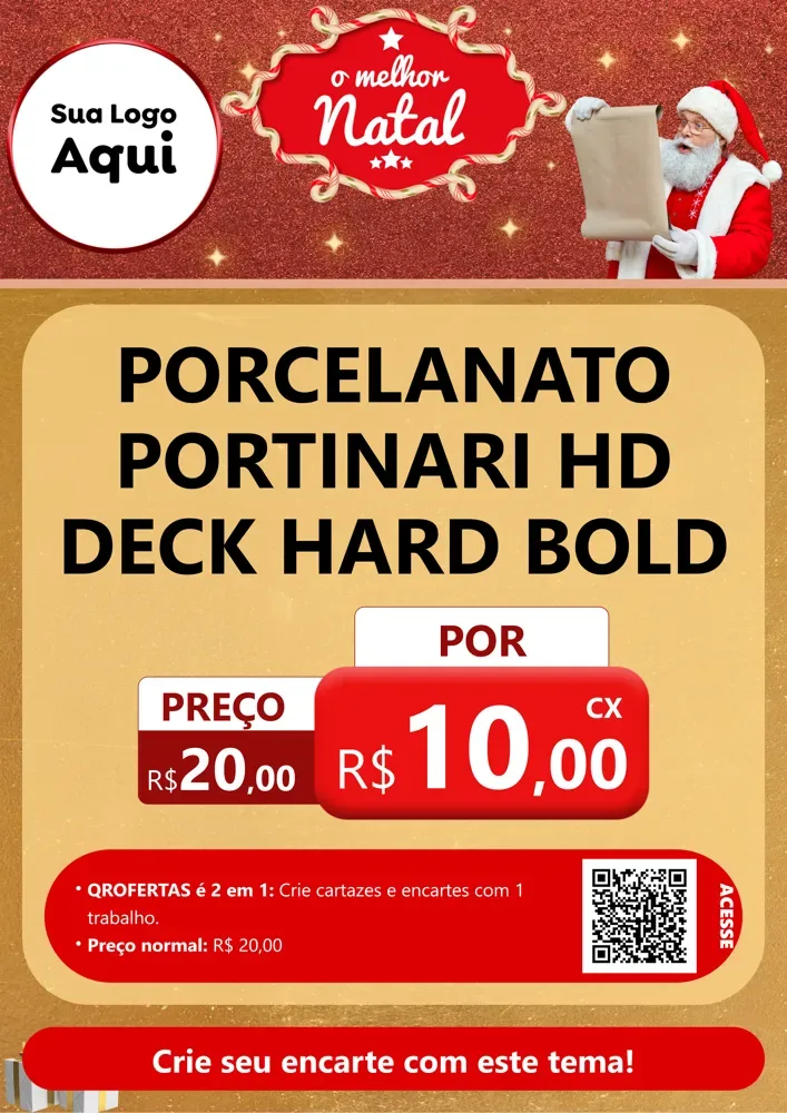 Modelo de Cartaz para Cartaz A4 Vertical com o tema O Melhor Natal para Pisos e revestimentos