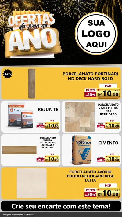 Modelo de TV para TV Vertical com o tema Ofertas de Fim de Ano para Pisos e revestimentos